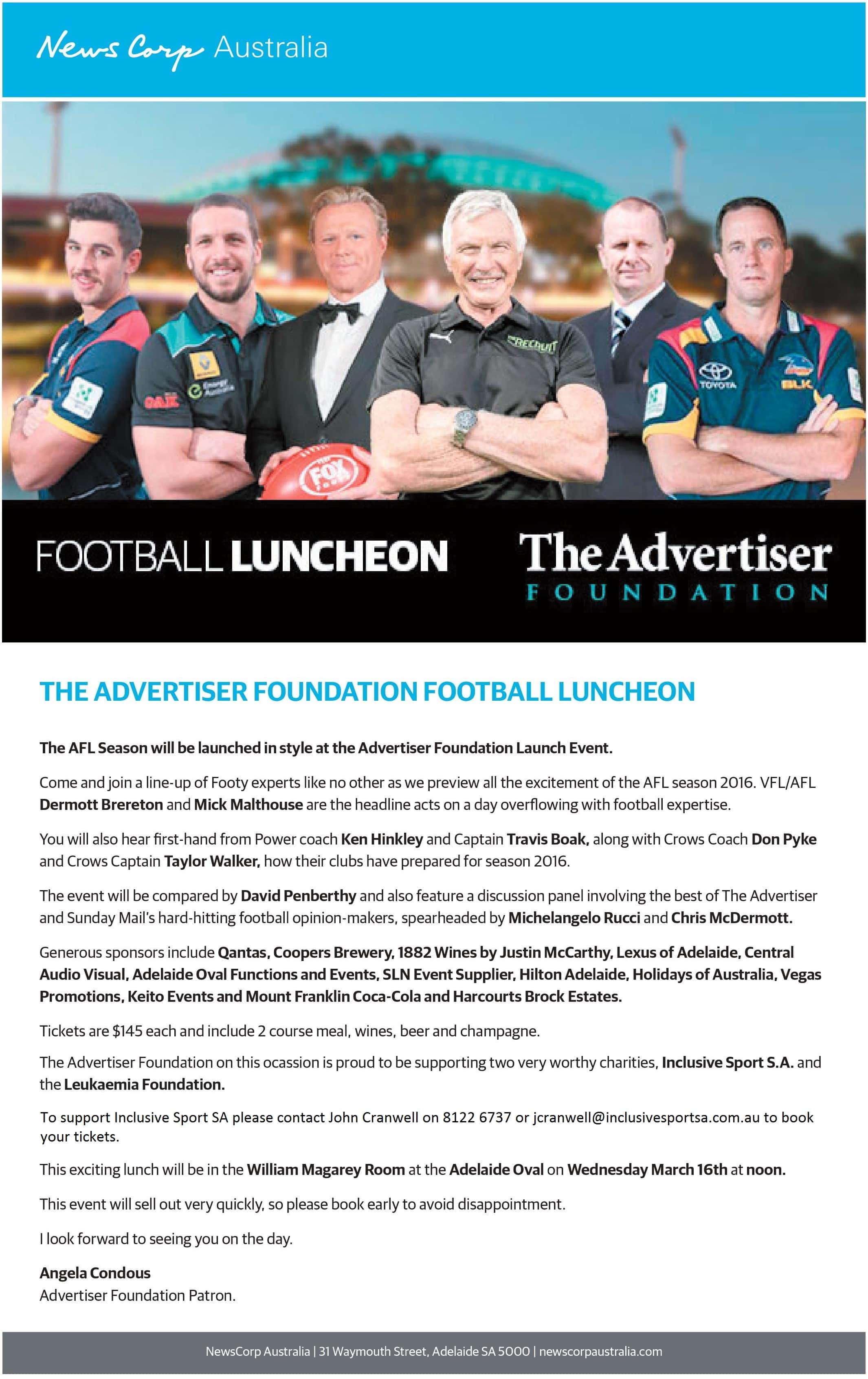 AFL Football Launch Luncheon NEW